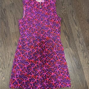 BNWOT Lilly Pulitzer Luxletic Size 6 Pink and Blue Starfish Patterned Dress